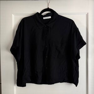 Rose & Olive Black Button Down Shirt